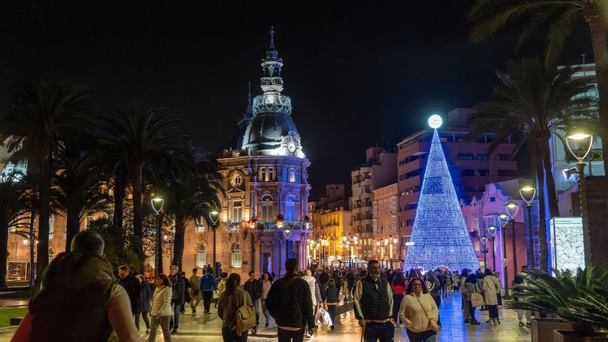 Luces navideñas en Cartagena