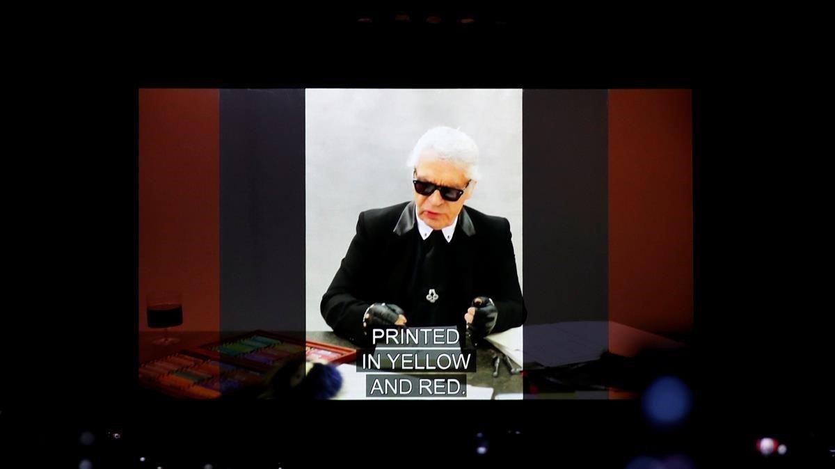 lmmarco47049949 late fashion designer karl lagerfeld is seen on a screen at 190221135324