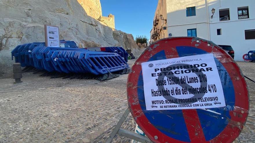 Peñíscola restringe al tráfico el casco antiguo por el rodaje de un gran formato de televisión