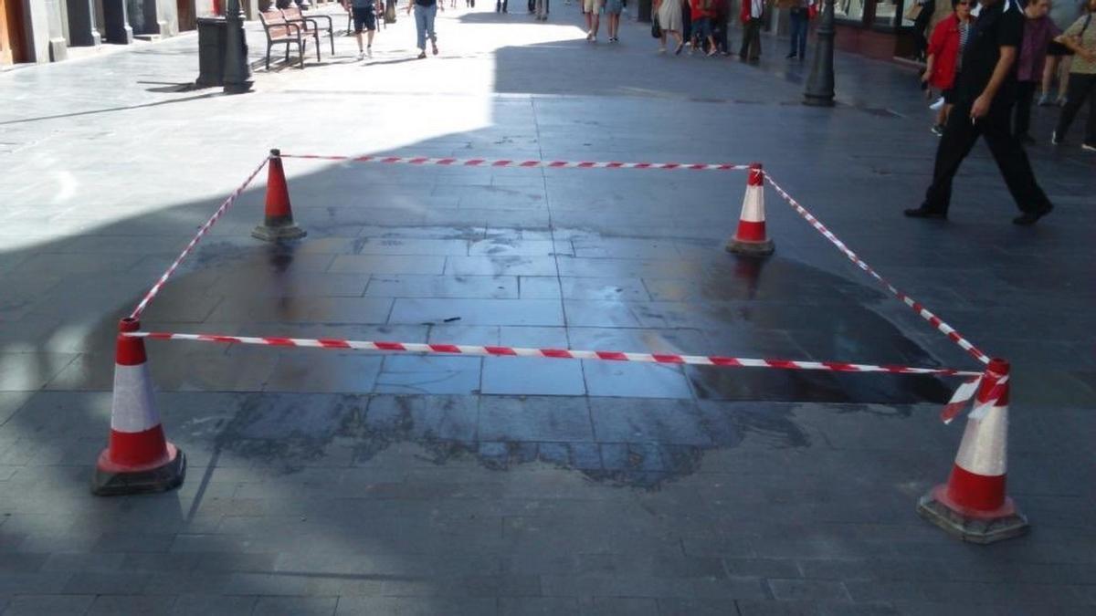 Imagen de una de las actuaciones llevadas a cabo por el área de Obras y Vías en Las Palmas de Gran Canaria.