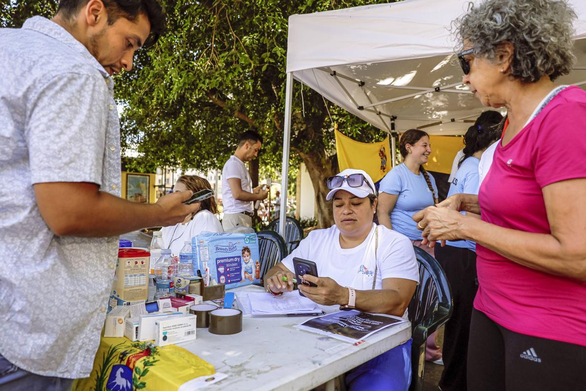 Imágenes de la recogida de donaciones para Venezuela