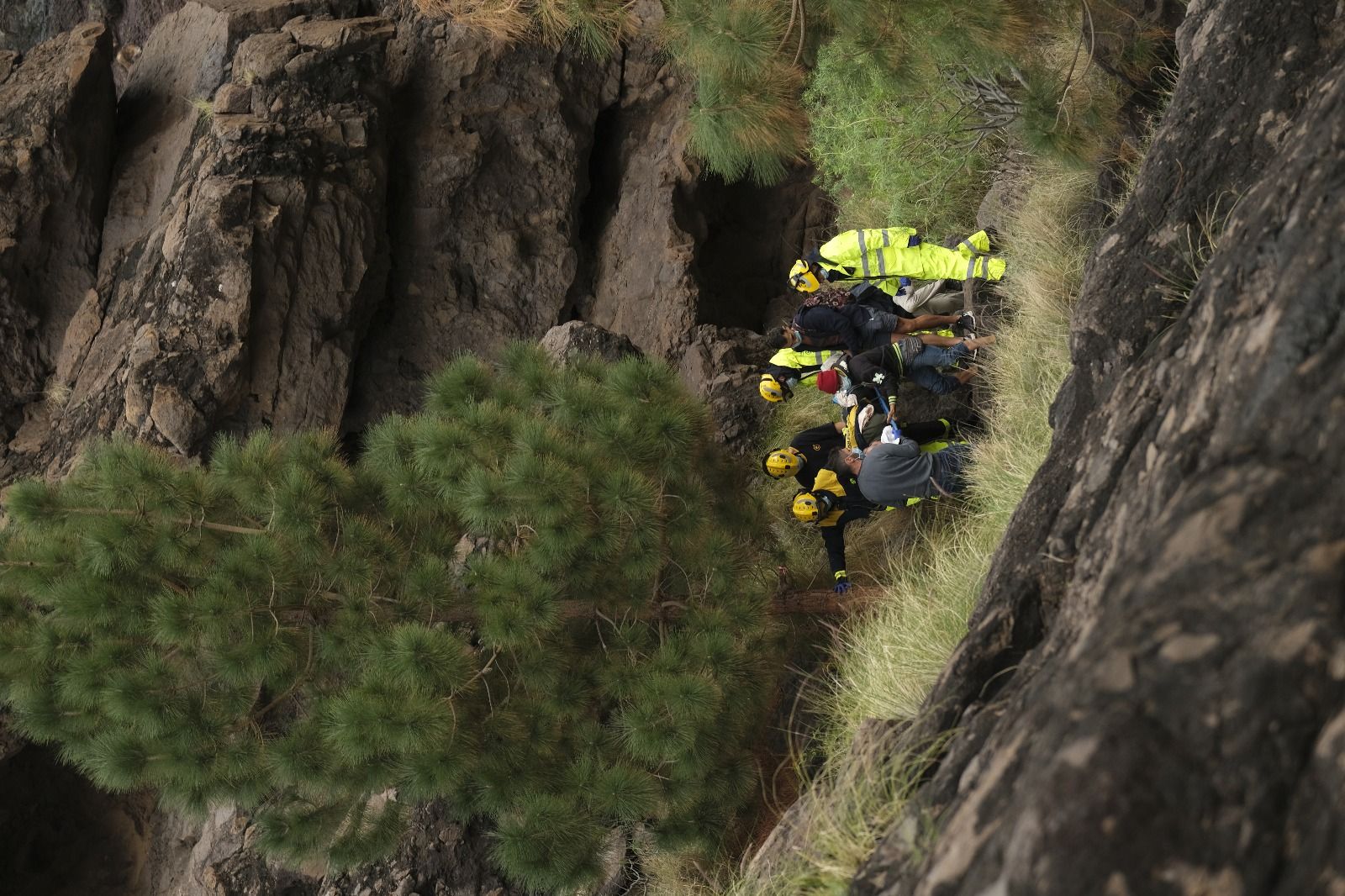 Rescate de un senderista en Charco Azul