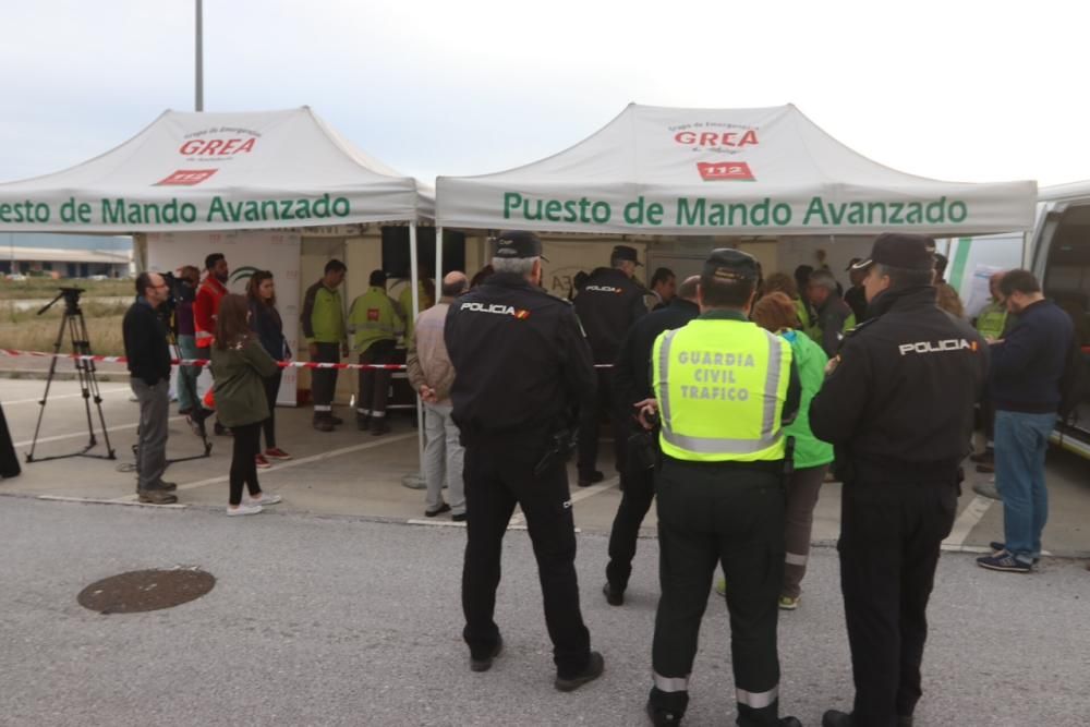 La maniobra simula una emergencia por sustancias peligrosas para poner a prueba los mecanismos de coordinación y respuesta de la Junta de Andalucía