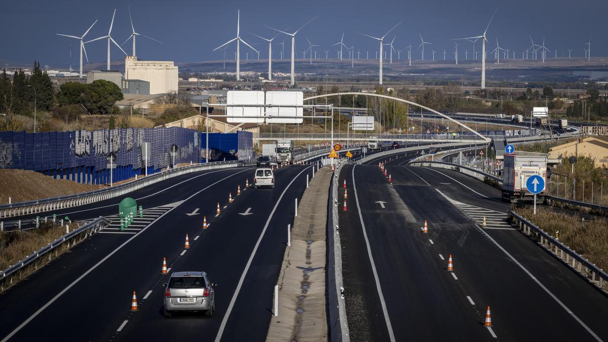 Vídeo | Avance de las obras en la A68 a la altura de Mallén (Zaragoza)