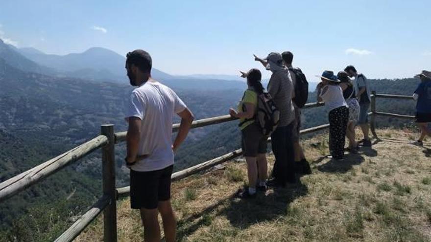 Punt del recorregut situat al mirador del castell del Remei