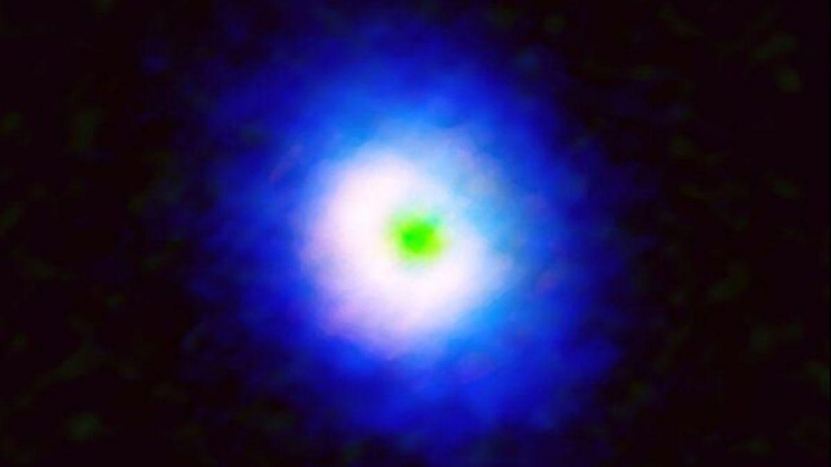 La estrella V883 Orionis, observada con el Atacama Large Millimeter/submillimeter Array, muestra vapor de agua en su disco protoplanetario.