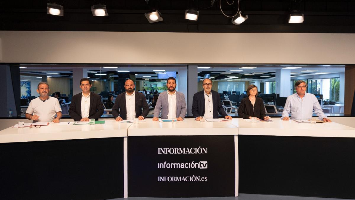 Los candidatos a la Alcaldía de Alcoy que participaron en el debate organizado por INFORMACIÓN e Informacióntv.