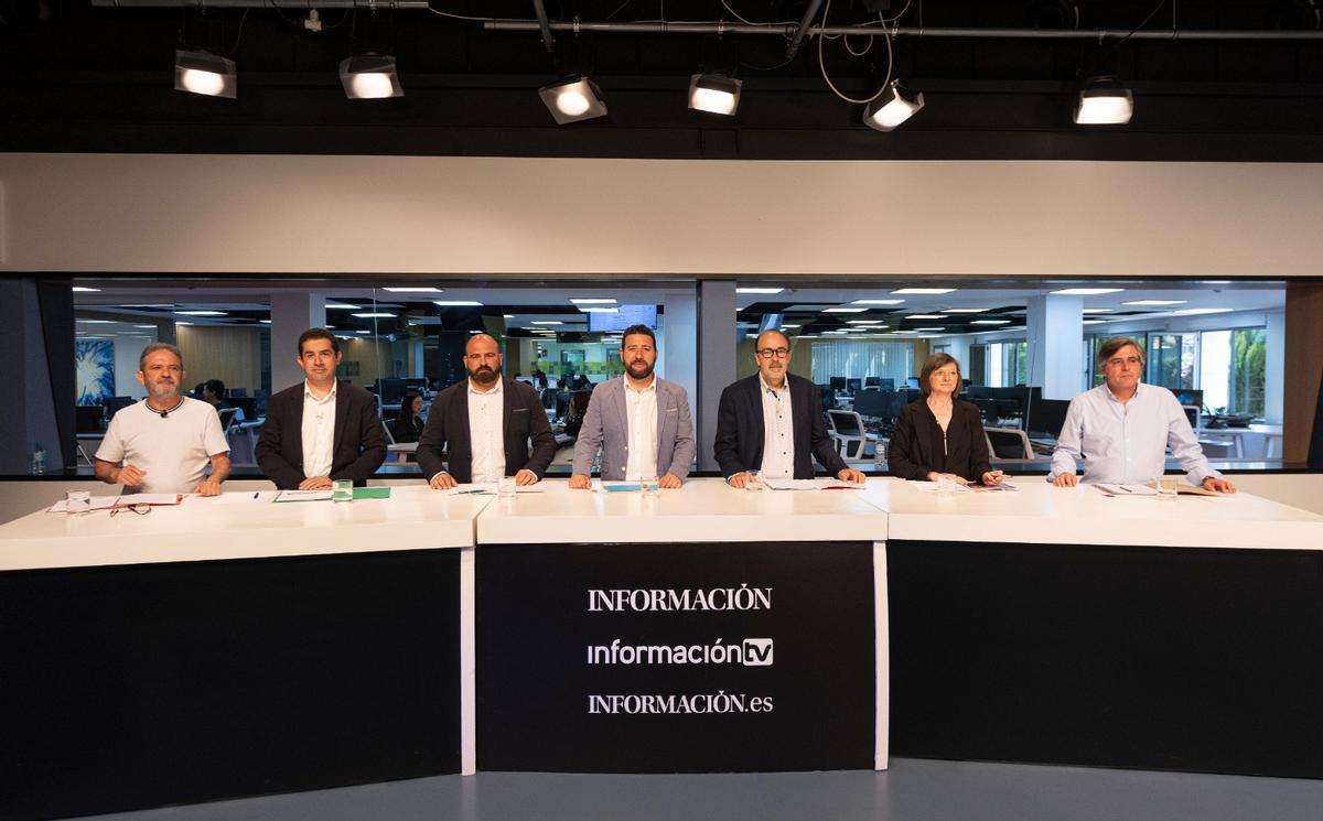 Los candidatos a la Alcaldía de Alcoy que participaron en el debate organizado por INFORMACIÓN e Informacióntv.