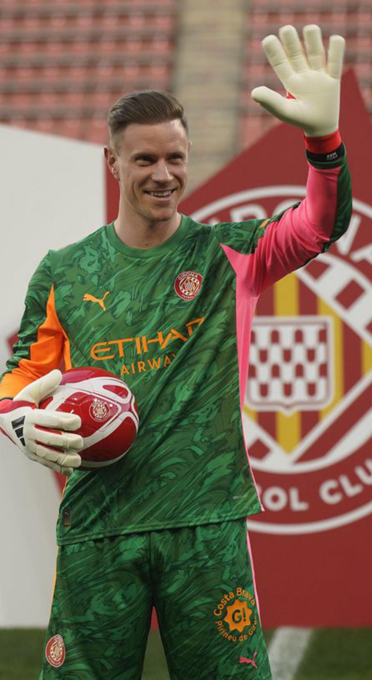 Ter Stegen, en la presentació al Girona.