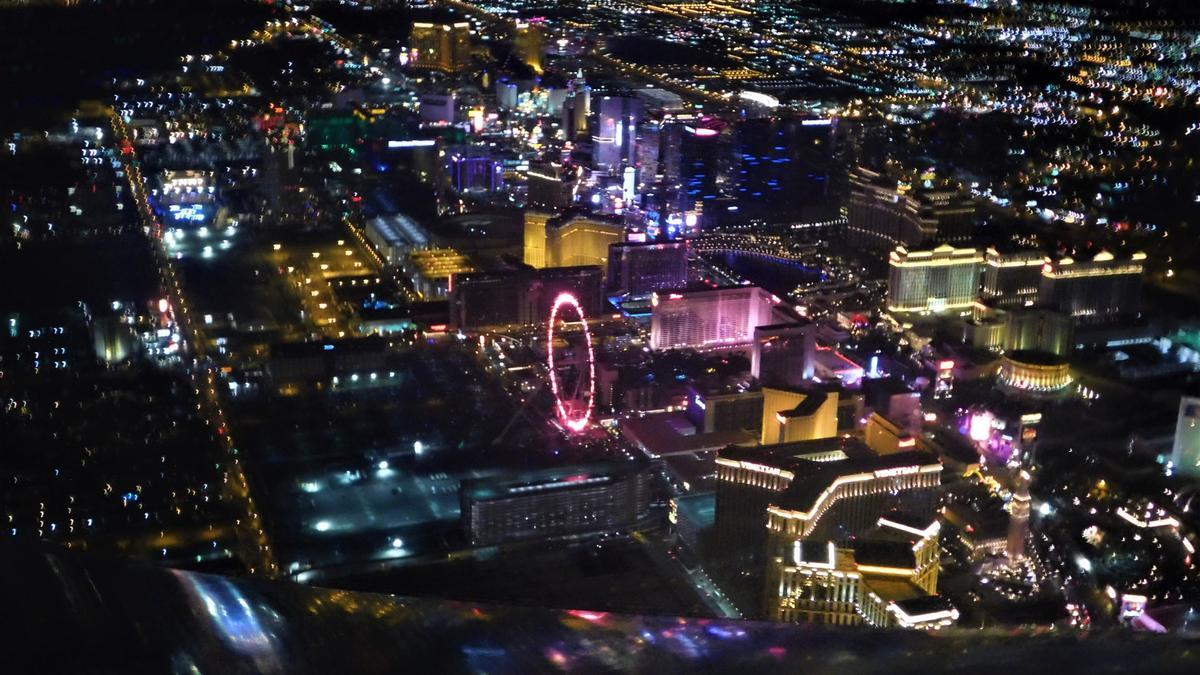 Vista aérea de Las Vegas.