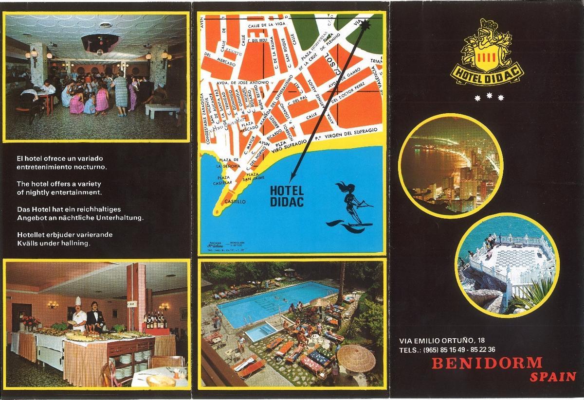 Un folleto del antiguo hotel Didac.