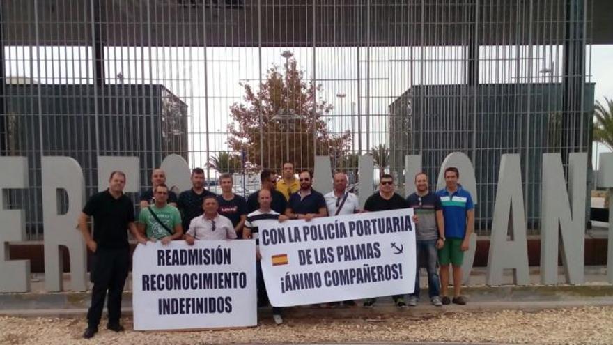 La Policía del Puerto apoya las movilizaciones de sus compañeros de Las Palmas