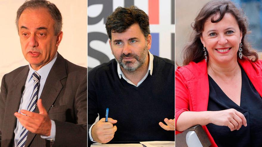 Francisco Millán, Nicolás G. Casares y Ana Miranda. // X. Álvare / Bernabé / R. Grobas