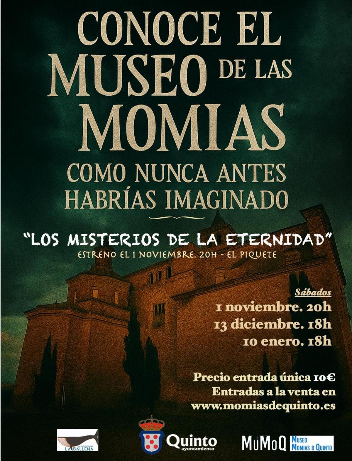 Cartel de 'Los misterios de la eternidad' que inicia su actividad este 1 de noviembre