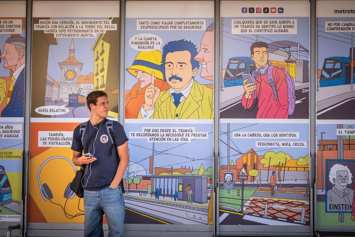 Un cómic para concienciar en el tranvía Un cómic para concienciar en el tranvía