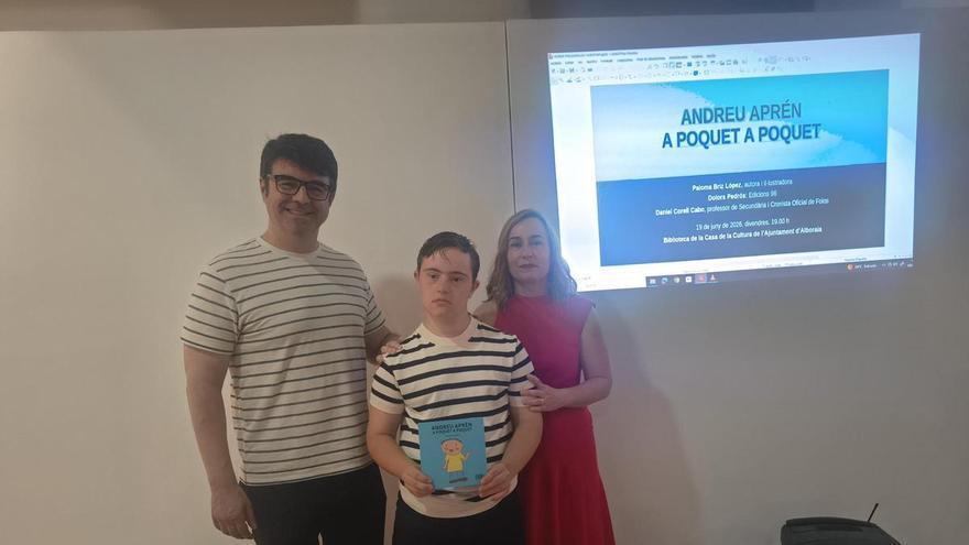 El libro "Andreu aprén a poquet a poquet" triunfa en su presentación en Alboraia y agota existencias