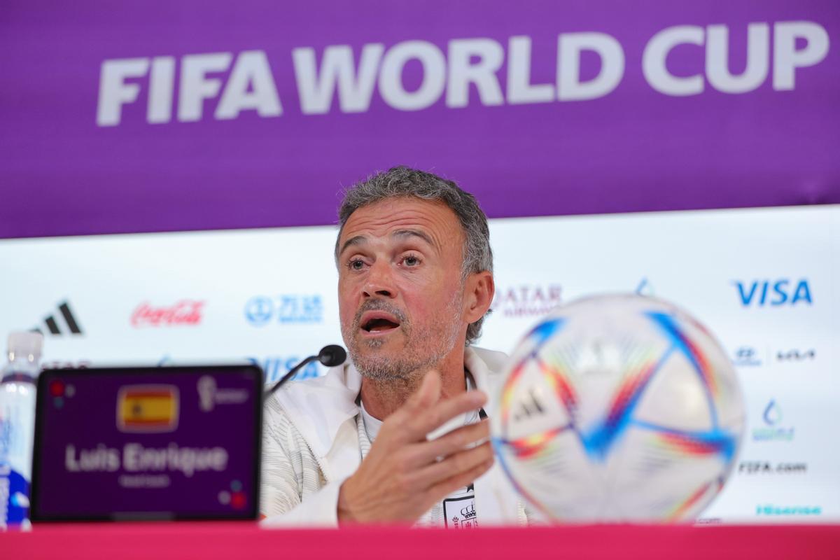 Luis Enrique en la rueda de prensa previa al partido de Costa Rica.