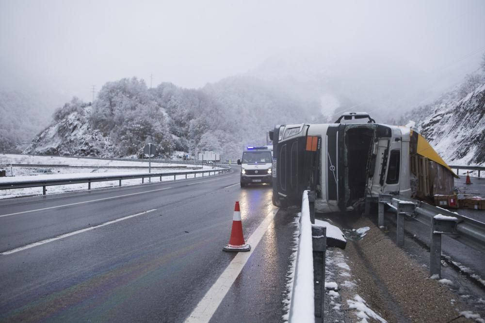 Accidente mortal de un camionero en el Huerna