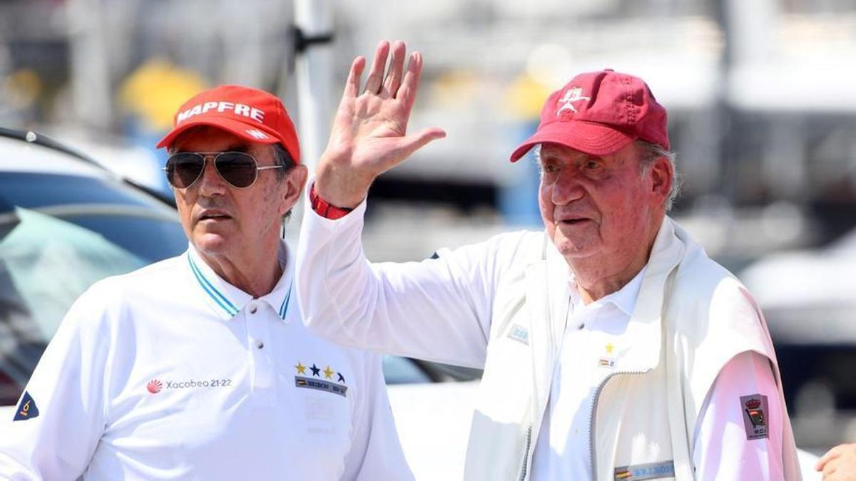 Juan Carlos I, en Sanxenxo (Pontevedra), en una foto de archivo.