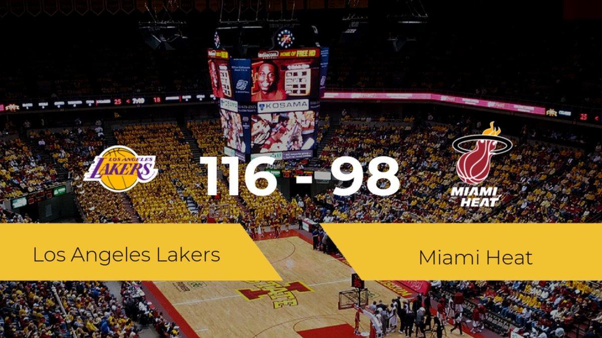 Los Angeles Lakers consigue derrotar a Miami Heat (116-98)