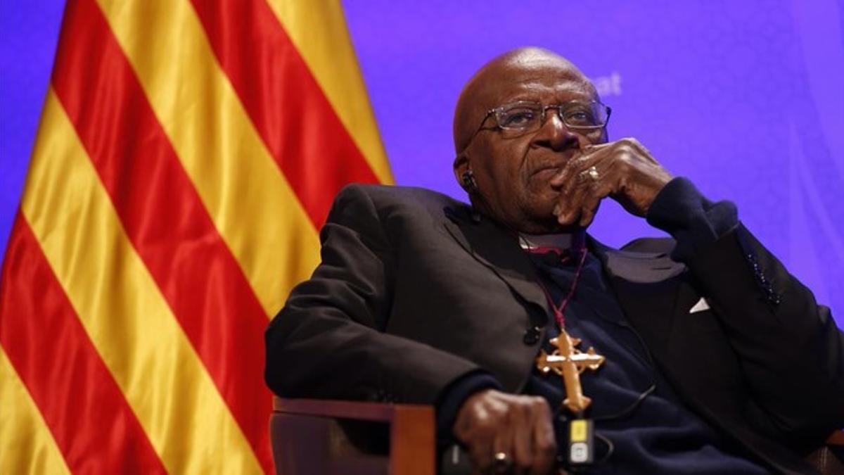 Desmond Tutu, en Barcelona.