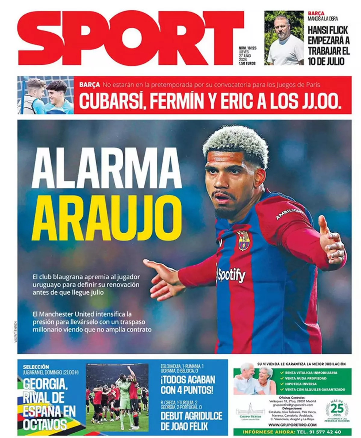 Alarma Araujo o la rival de España en la Euro, en las portadas del día