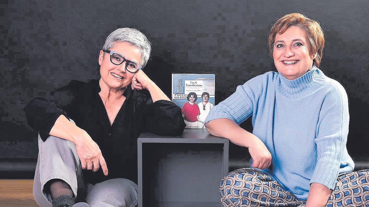La aragonesa Eva Orue, a la izquierda, y Sara Gutierrez, autoras de 'En el Transiberiano'.