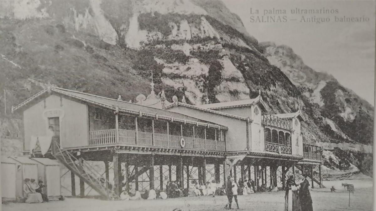 Una vista del Balneario de Salinas a principios del siglo pasado.