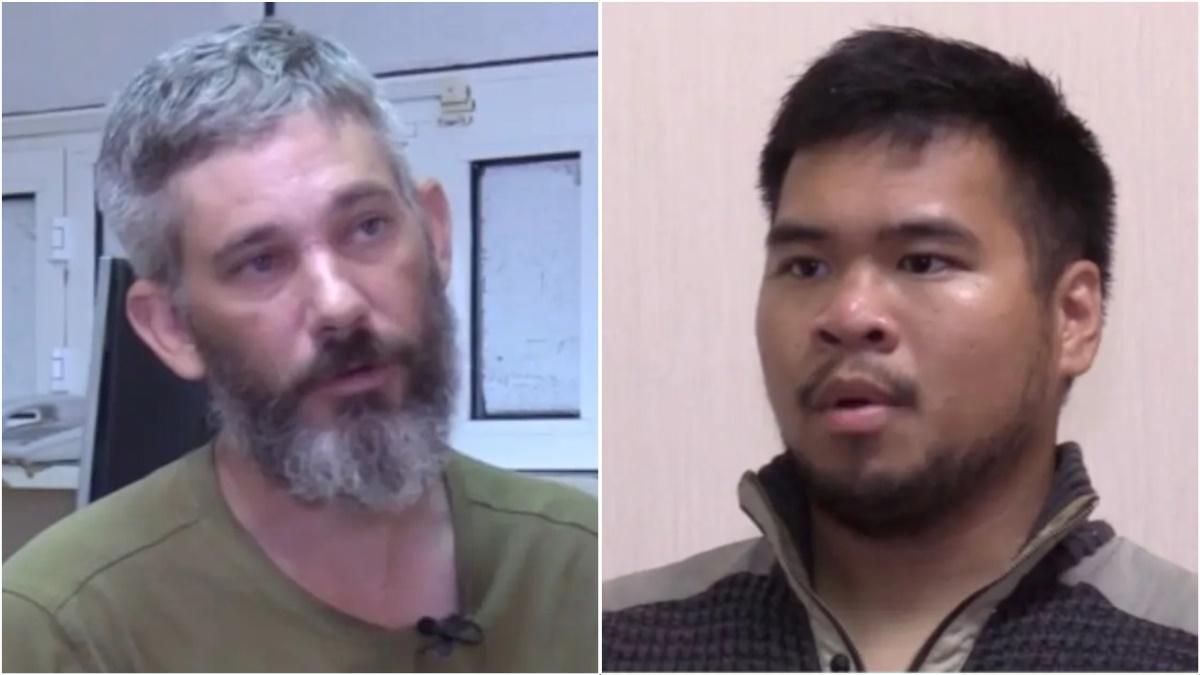 Captura de pantalla de las entrevistas realizadas por RT y difundidas por la plataforma Rumble, participada por J. D. vance, de dos voluntarios estadounidenses capturados en Ucrania y obligados a confesar tras ser torturados.