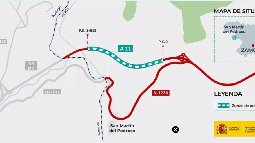 Desbloqueado el proceso de adjudicación del tramo de la A-11 de la frontera de Zamora con Portugal