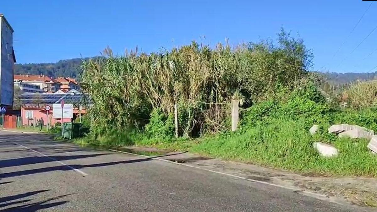 Terrenos del Plan Parcial de A Xunqueira A-2, en As Raiñas, en donde tiene solares la Sareb.