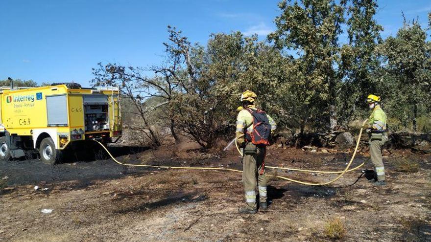 Extinción del incendio en Torregamones