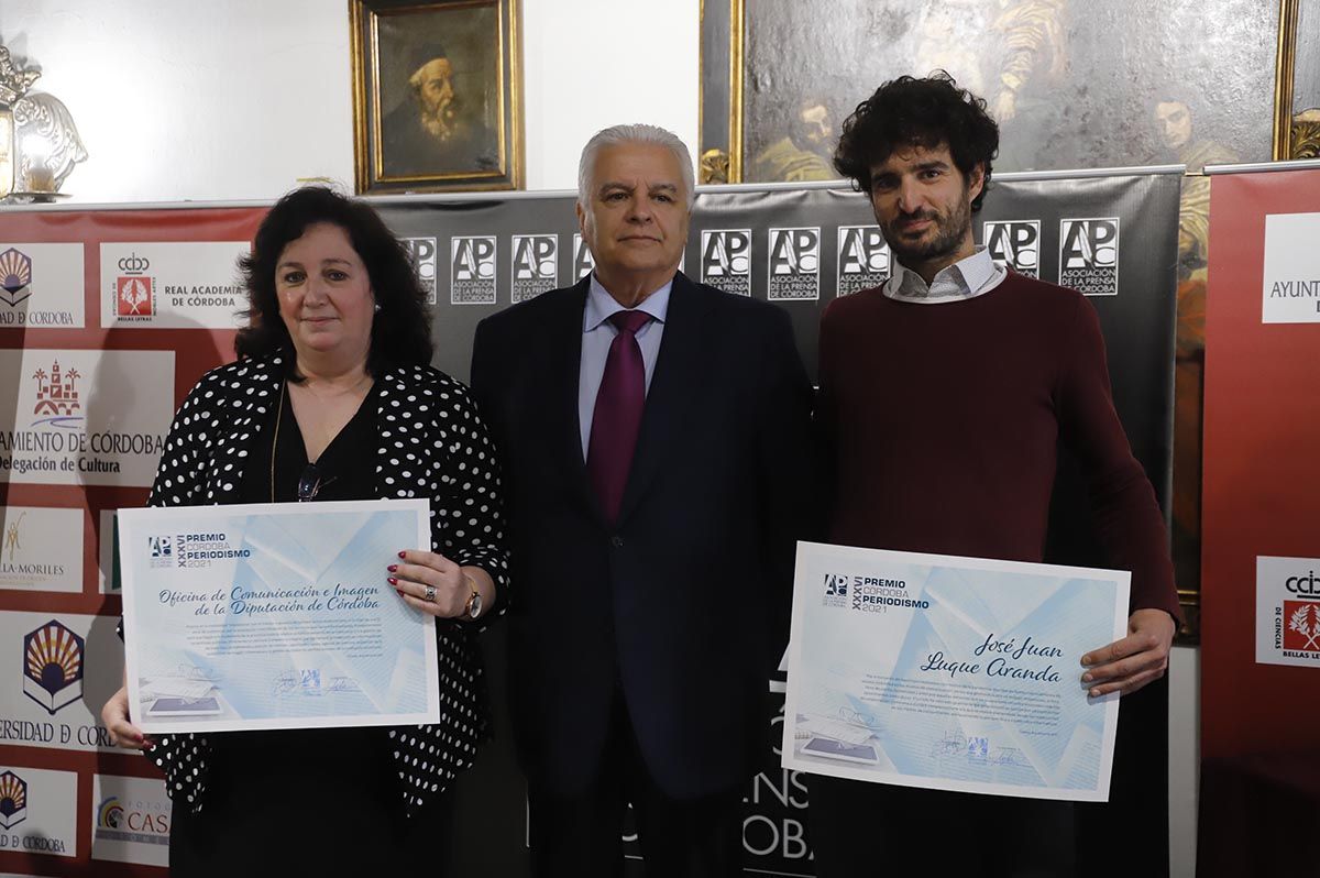 José Juan Luque y la Oficina de Comunicación de la Diputación Premios de Periodismo Córdoba