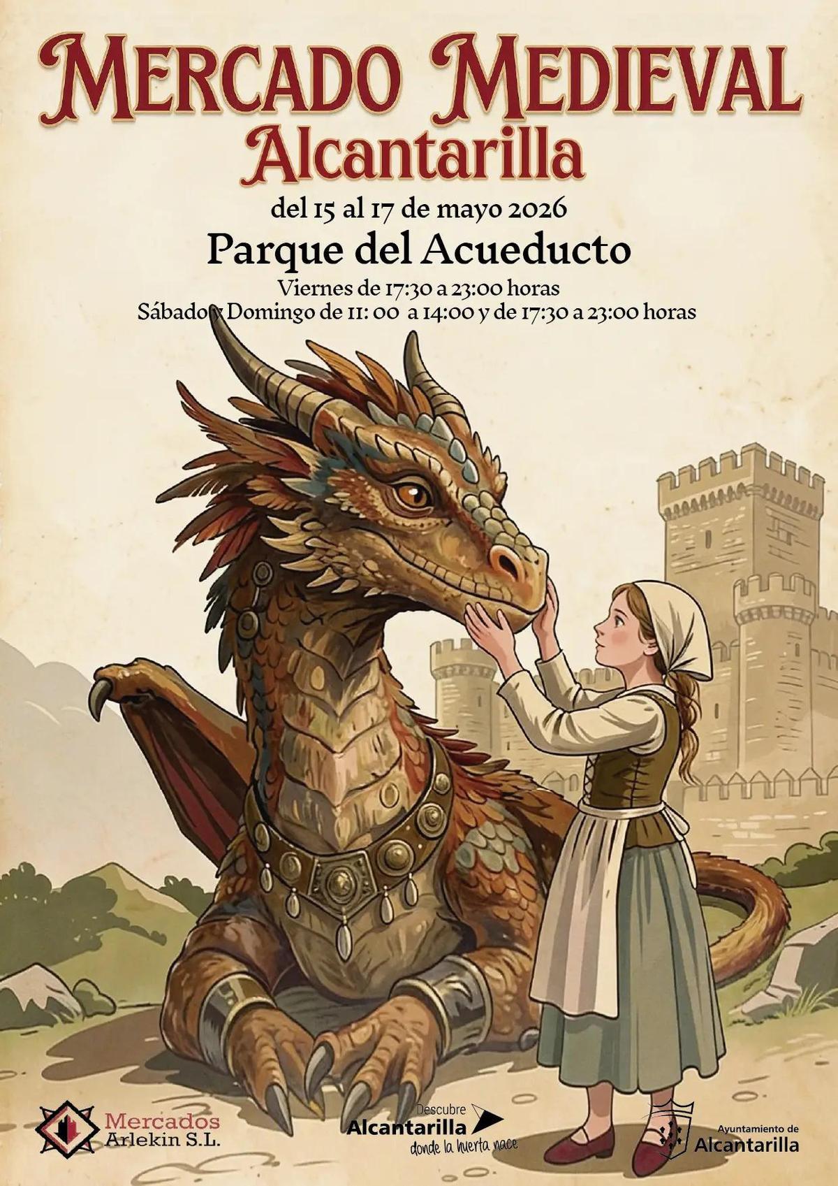 Cartel del Mercado Medieval de Alcantarilla en 2026.