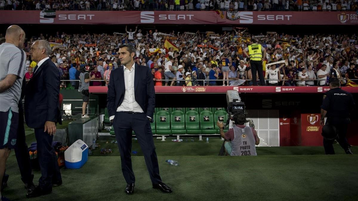 Valverde, tras perder la final de la Copa del Rey en Sevilla.