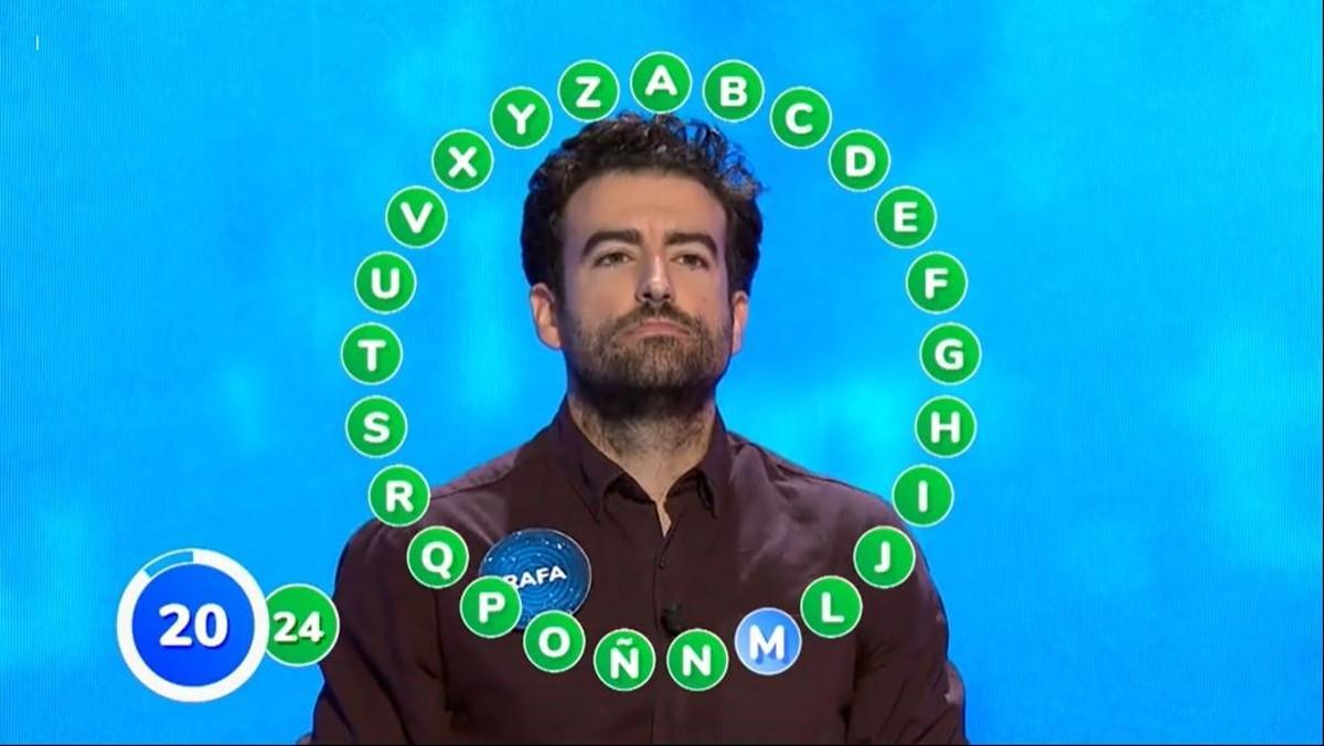 Rafa, a una palabra de llevarse el bote de Pasapalabra este martes