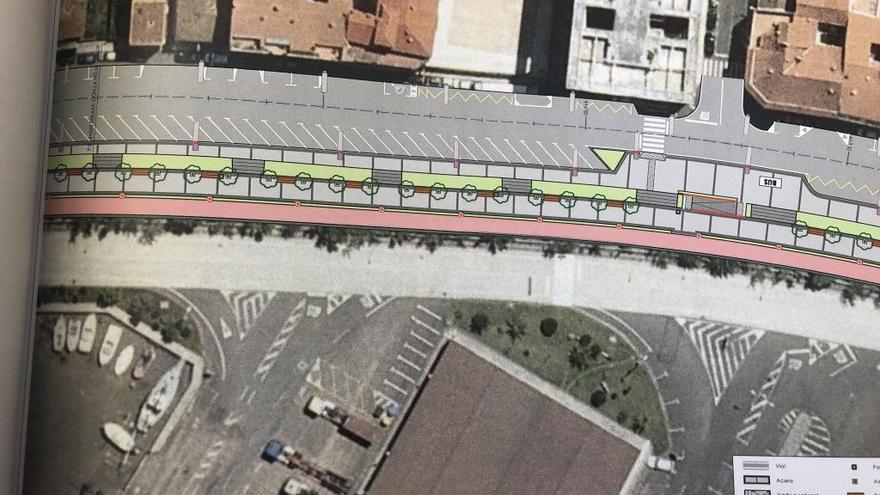 La reforma de la avenida de Ourense de Marín incluye un carril bici