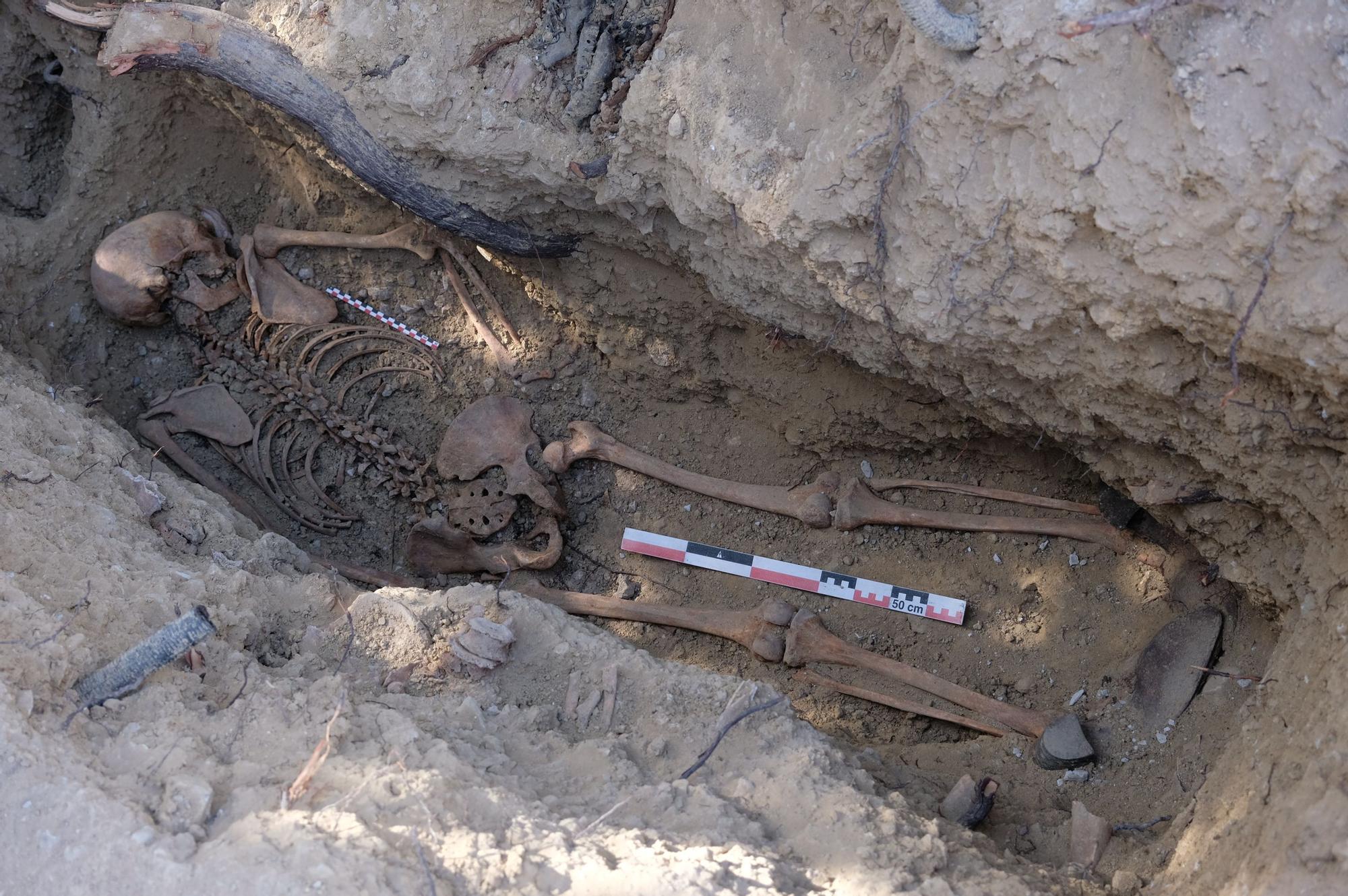 Localizan los restos de dos víctimas en la exhumación del cementerio de Selva