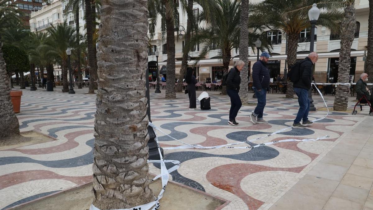 La Explanada de Alicante, “cerrada” por la alerta meteorológica