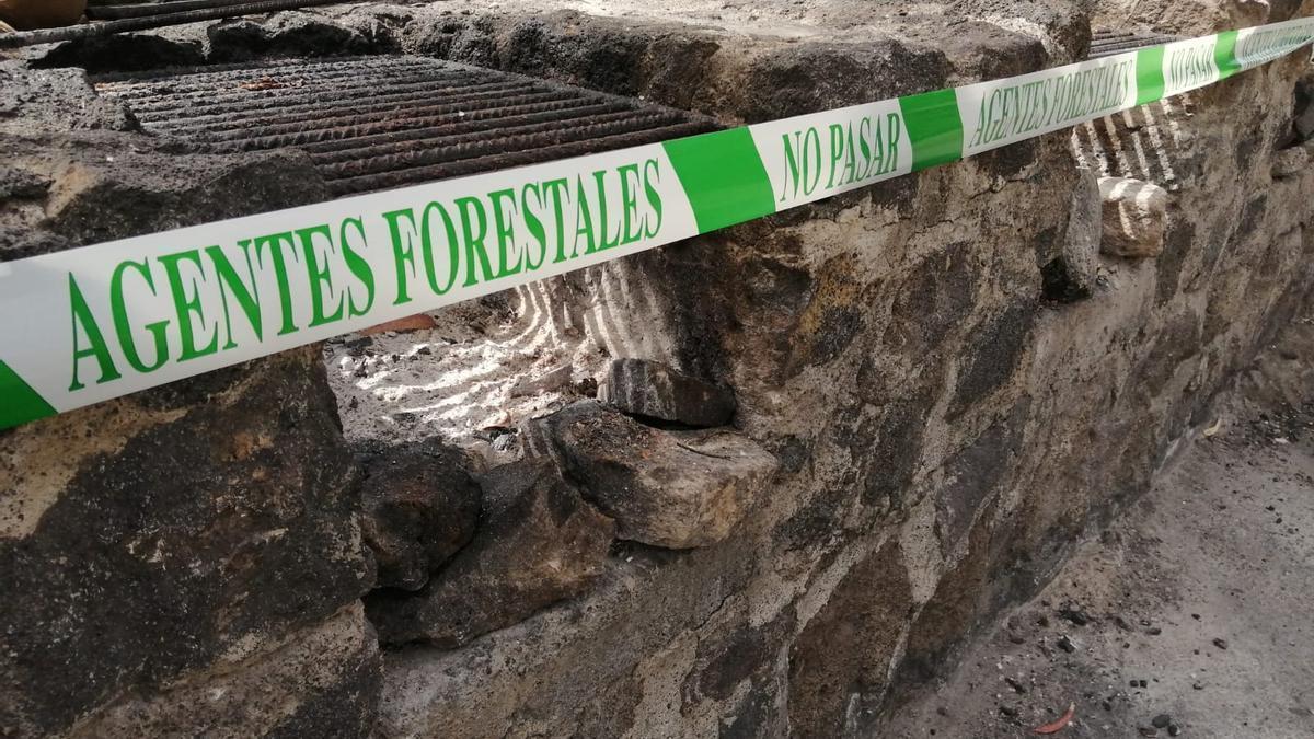 Santa Cruz precinta los fogones del parque Las Mesas por el riesgo de incendios