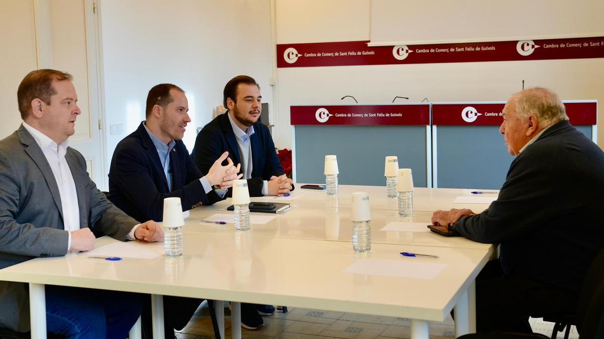 Reunió del PP amb representants de la Cambra de Comerç de Sant Feliu de Guíxols