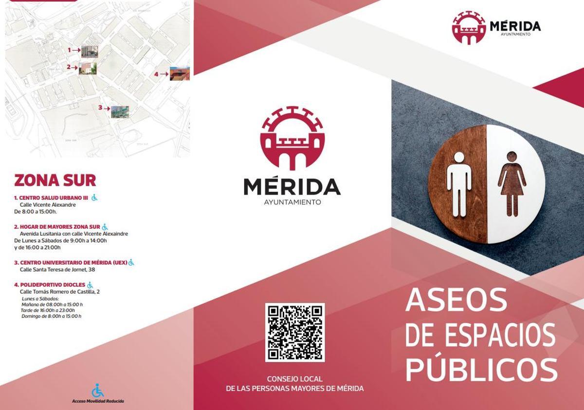 Guía de Aseos de Espacios Públicos de la ciudad de Mérida.