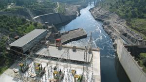 Imagen de archivo de la presa de Alcántara, la de mayor capacidad de producción hidroeléctrica de Extremadura.