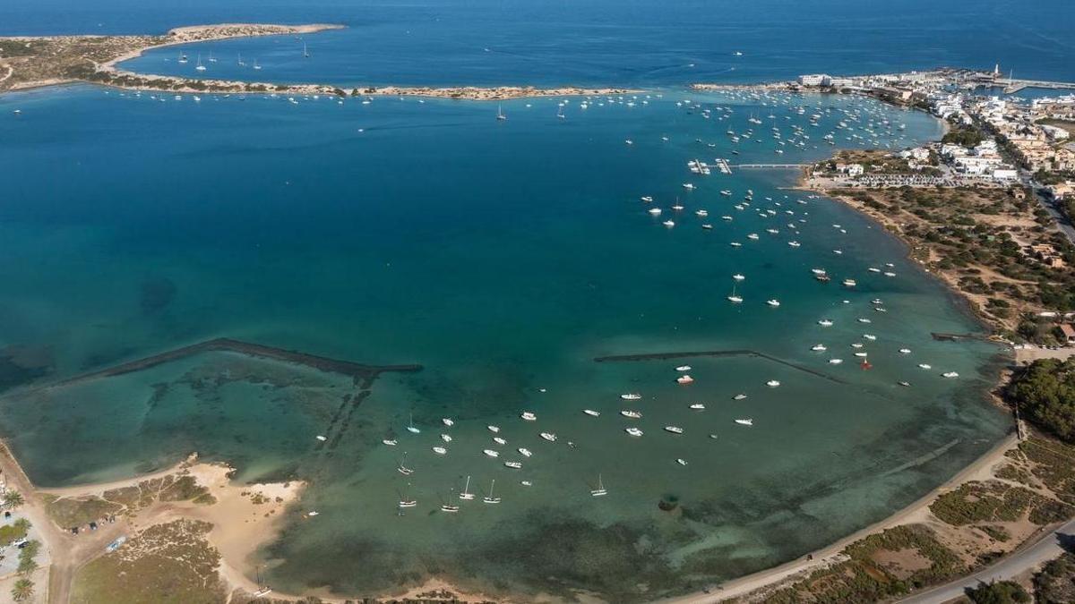 Imagen aérea de s'Estany des Peix.