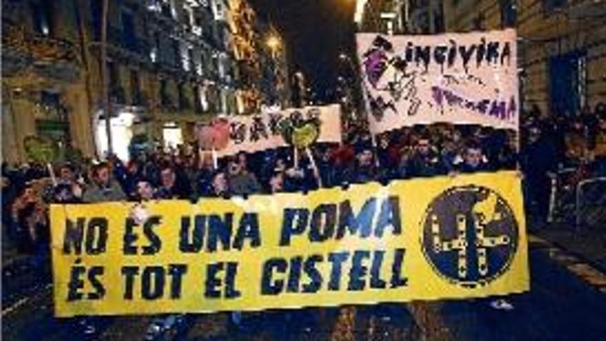 Milers de persones van participar, ahir, a la manifestació de Barcelona.