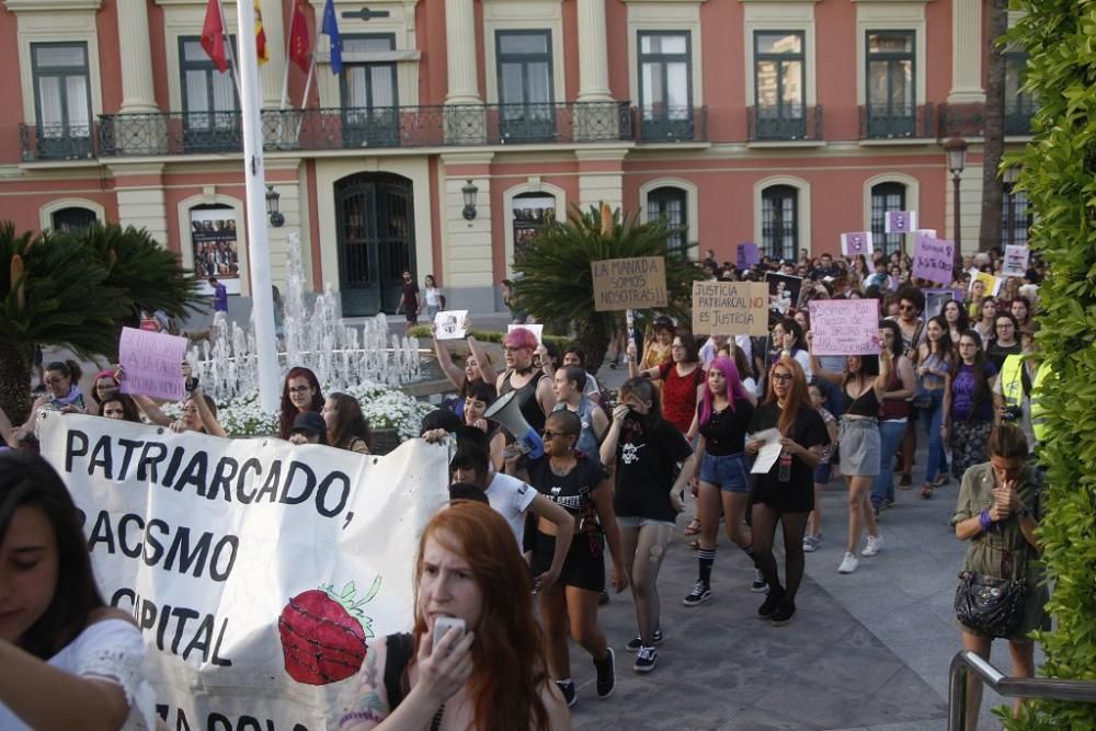 Protesta en Murcia contra la excarcelación de La Manada