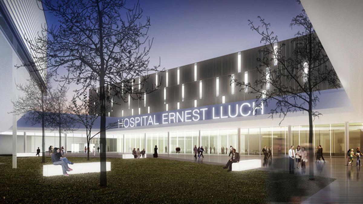 Proyección del que sería el futuro Hospital Ernest Lluch ubicado en el Vallès Occidental