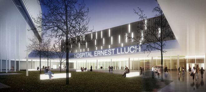 Proyección del que sería el futuro Hospital Ernest Lluch ubicado en el Vallès Occidental