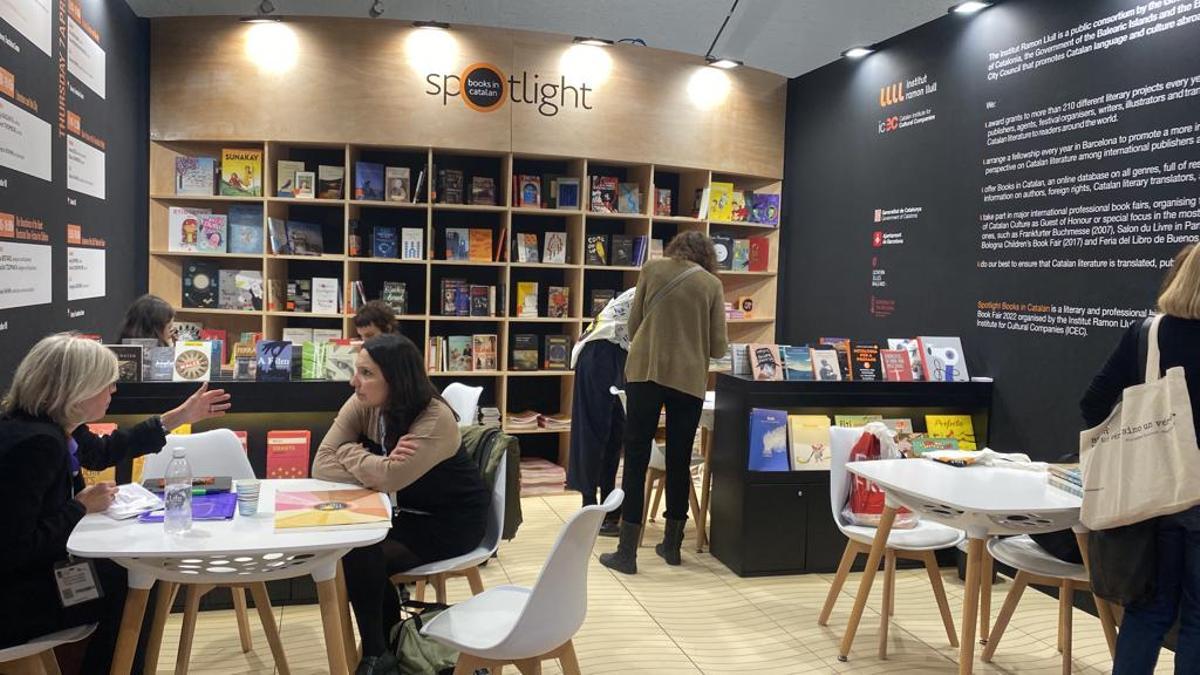 Estand de la participación catalana en la London Book Fair