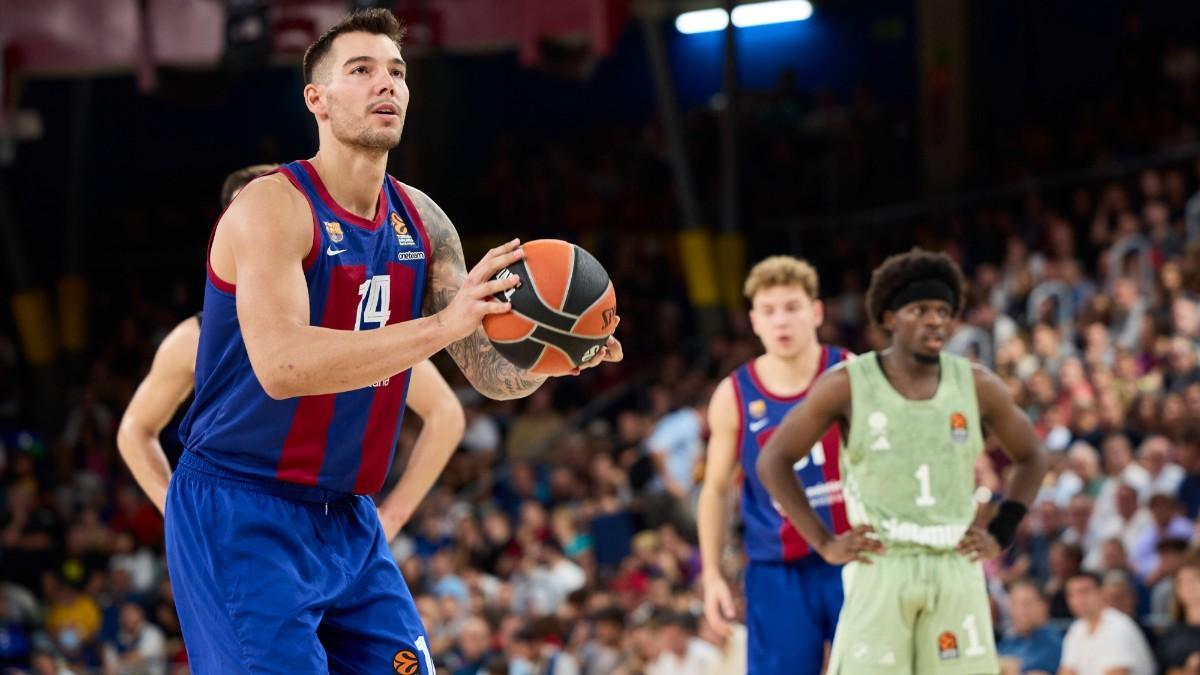 Willy Hernangómez, ante el Bayern en el partido de la primera vuelta de Euroliga